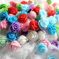 500pcs pe foam rose head artificial flower for diy bear doll multicolor flower crafts fake flower wedding house decor gifts
