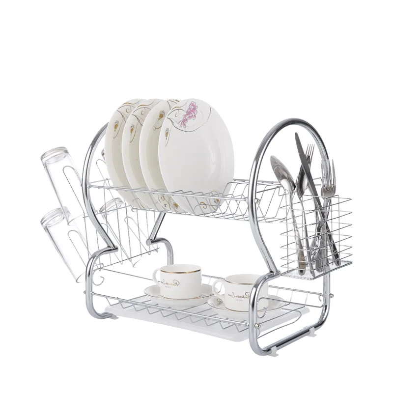 

2 яруса 43 см для ухода за ребенком для мам сушилка для посуды из нержавеющей стали кухня блюдо стеллаж для хранения полки стиральная корзина ...