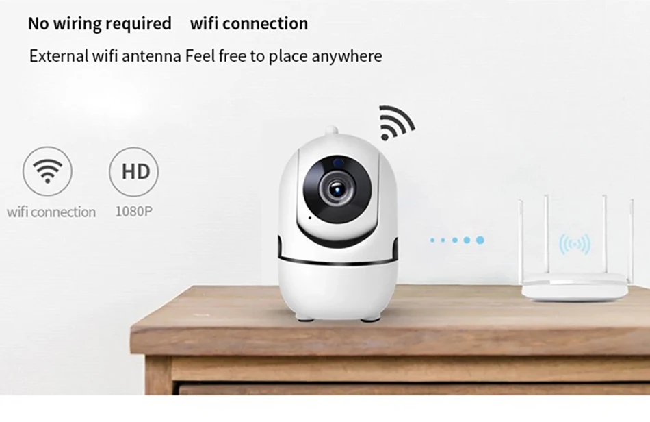 Интеллектуальная беспроводная ip-камера с автоматическим отслеживанием, 1080 P, облачная, для дома, с ночным видением, для безопасности, CCTV, сеть, Wifi, камера
