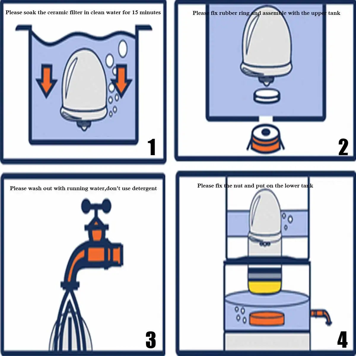 

1Pc Water Filters Ceramic Water Filter Ceramic Filter Element for Water Tank Mineral Diatomite Filter 98mm*90mm