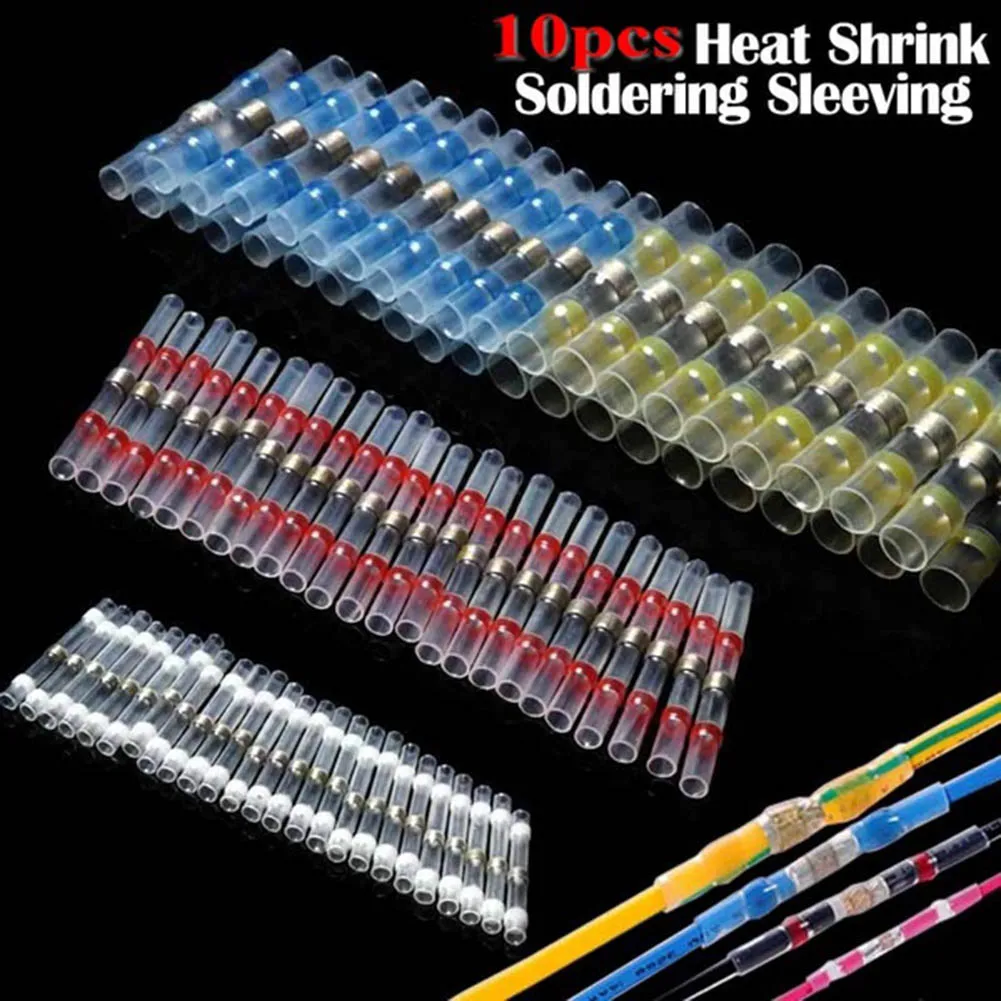 

10Pcs/Set Practical Wire Connectors Electrical Waterproof Seal Heat Shrink Butt Terminals Solder Sleeve conectores elÃ©ctricos