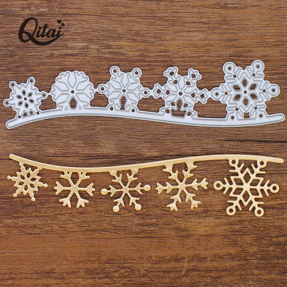 Счастливого Рождества Олень Снежинка QITAI 1 шт. металлические резные штампы DIY
