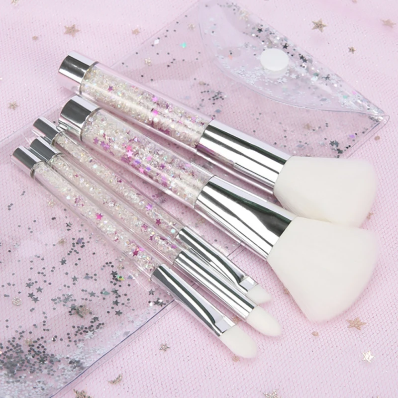 Набор инструментов для макияжа 5 шт./компл. синий золото бриллиант Кристальные