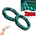 2 шт., браслет с бусинами из натурального камня