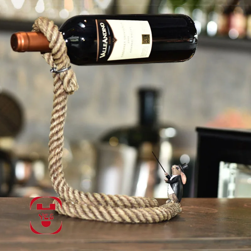 Подставка для вина Волшебный кролик 3D висячий держатель Креативные аксессуары