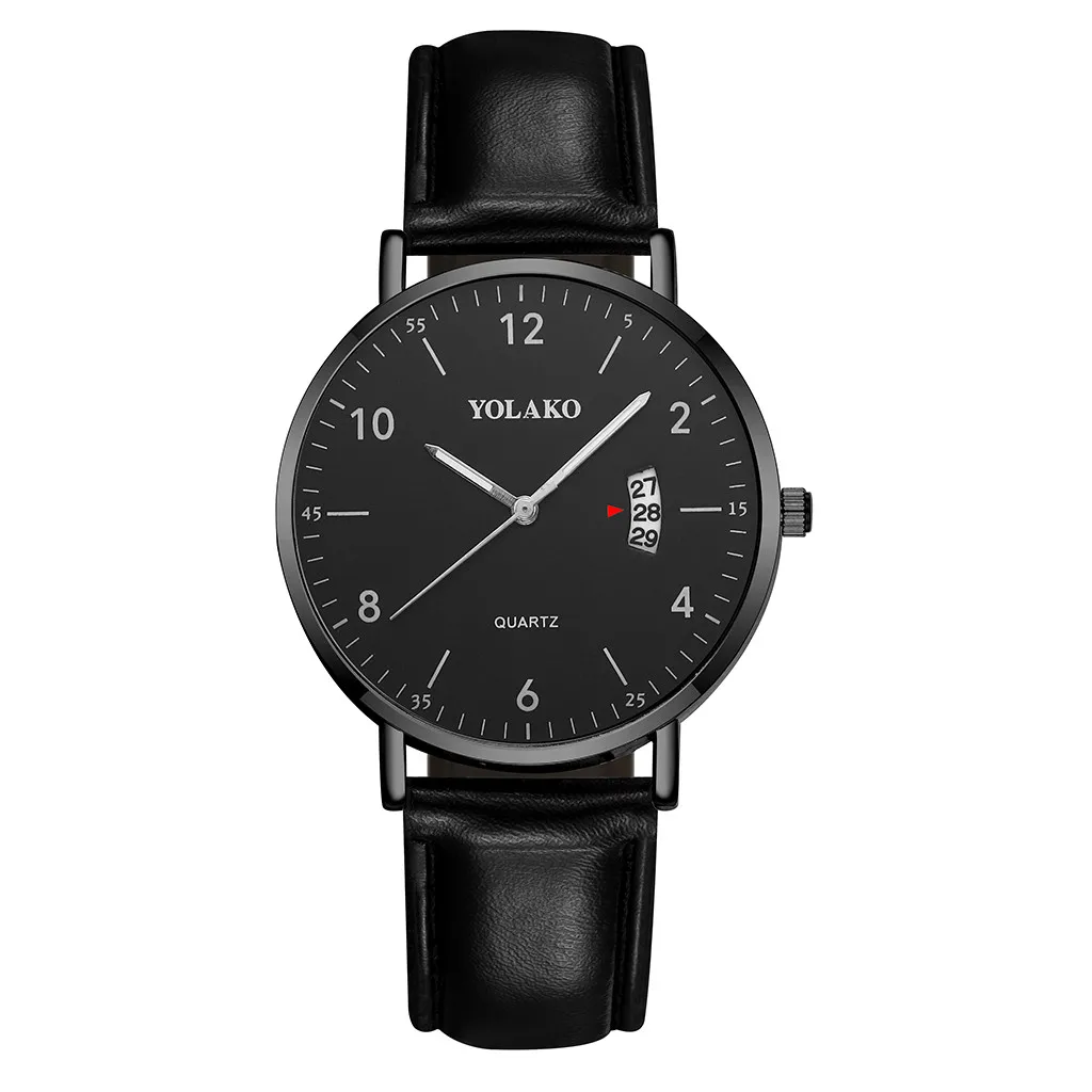 as show Reloj hombre, мужские часы, модные, бизнес стиль, Простой циферблат, ремешок, календарь, мужские кварцевые часы, мужские часы, erkek kol saati - Цвет: as show
