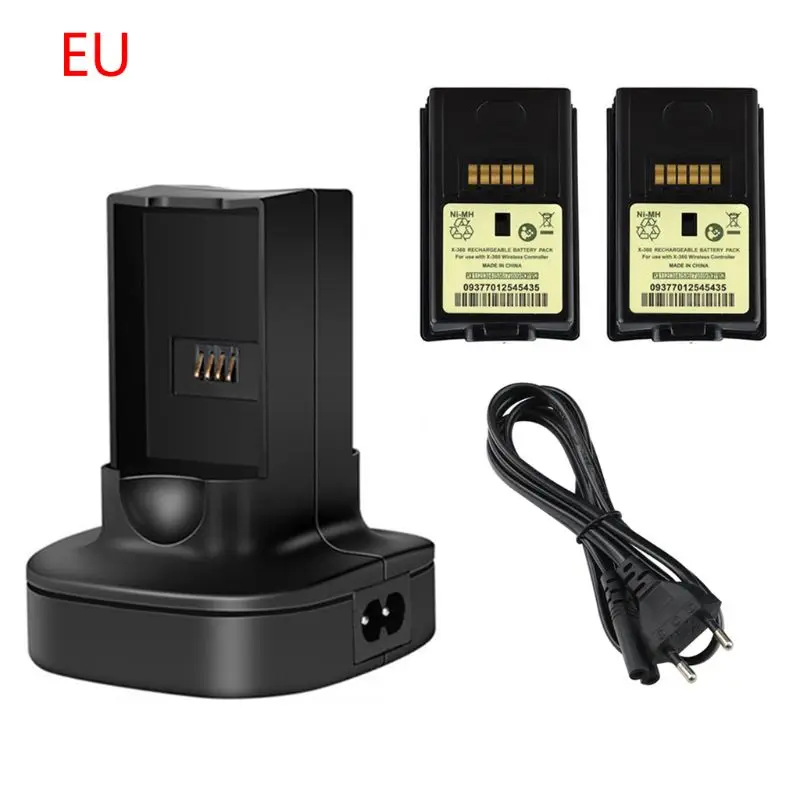 

Dual Charger Charging Dock Station Rechargeable Battery for X-box 360 Gamepad