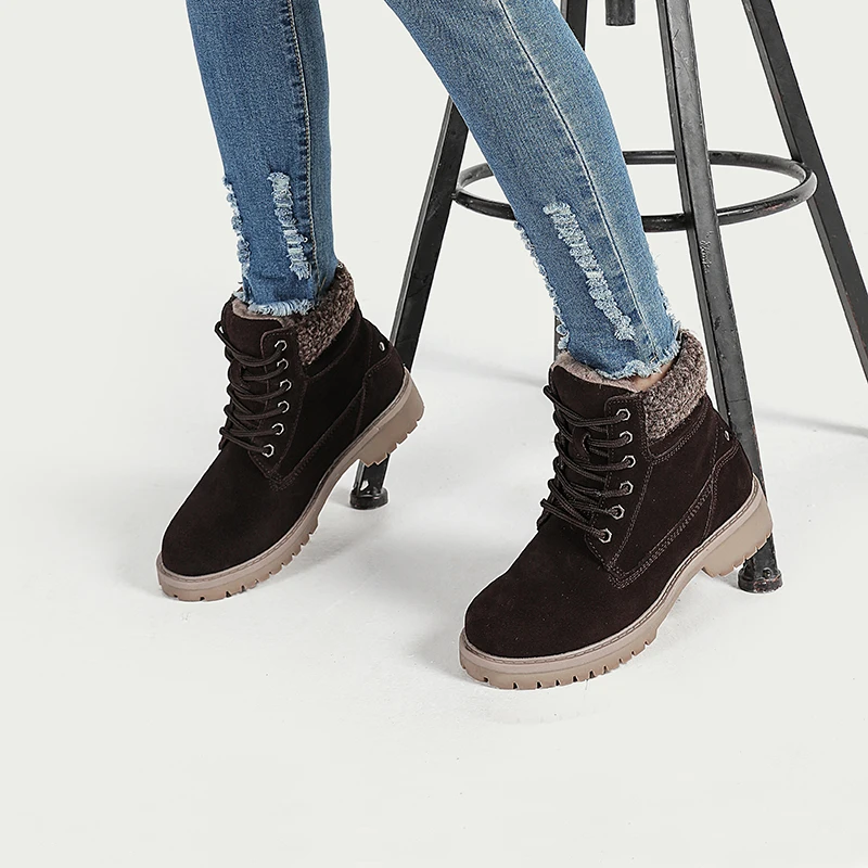 GOGC/ботильоны для женщин из натуральной кожи Зимняя обувь Теплые зимние ботинки
