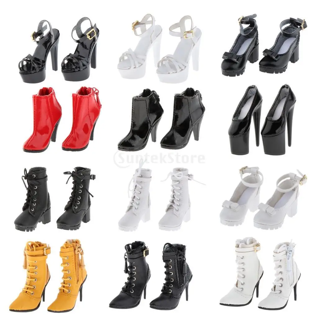 

1/6 Scale High Heel Ankle Boots Shoes Model Fit CY CG Girl 12 Inch Woman