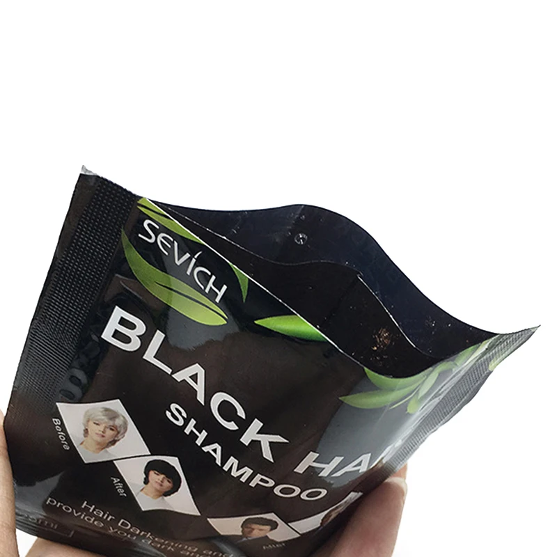 Шампунь для черных волос 10 шт./лот быстрое окрашивание серых и белых за 5 минут