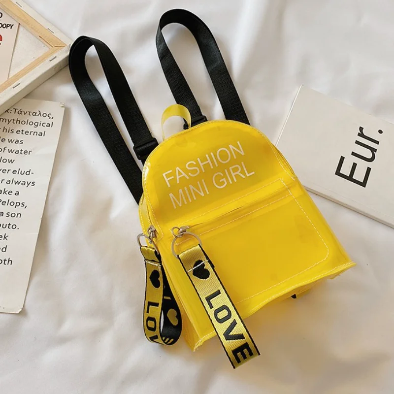 Girls Backpack Mini Cute Children Candy Color Transparent Jelly Bags In Kindergarten Boys Schoolbag Waterproof Backpack Fashion