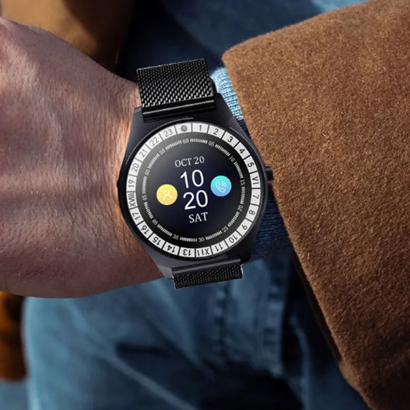 Топ Bluetooth Смарт часы для мужчин BL02 с сенсорным экраном Многофункциональный