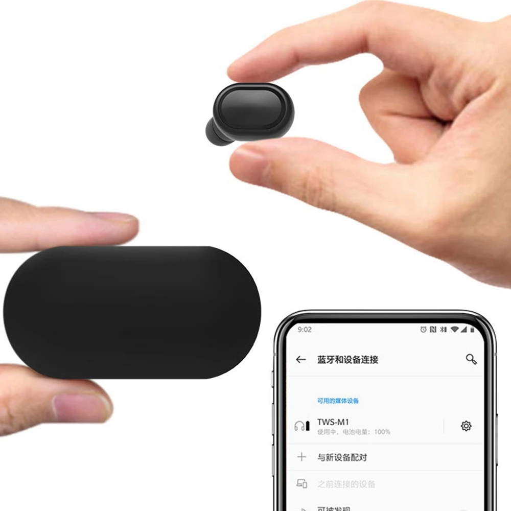 Ture Wireless Stereo Earphones Mini Bluetooth Earphone V5.0 Cordless Headphone Noise Reduction Invisible Headset Earbuds | Электроника