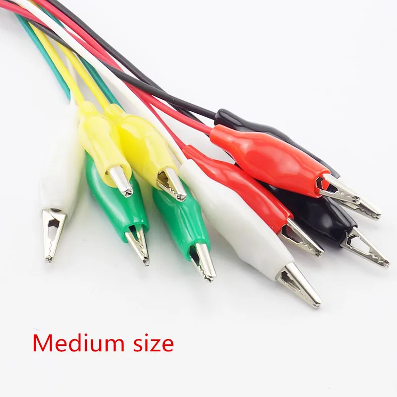 1/5/10 шт зажимы для аллигатора провода двухсторонние крокодила тестовая Перемычка