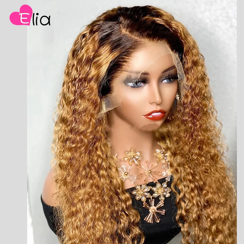 

Парик блонд 27 на сетке спереди, парик из человеческих волос, бразильские парики из человеческих волос для женщин, кудрявые вьющиеся парики, ...