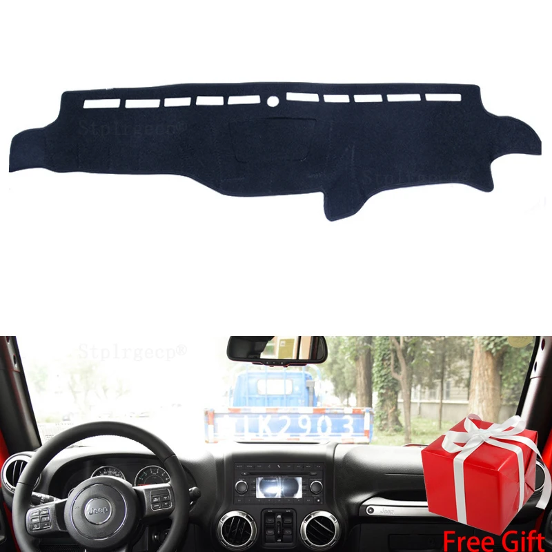 Для Jeep Wrangler JK 2007 ~ 2017 приборной панели крышки колодки для защиты от солнца pad