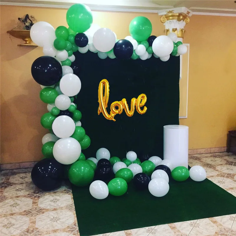 100 шт джунгли вечерние белые зеленые воздушные шары гирлянда Арка ребенок