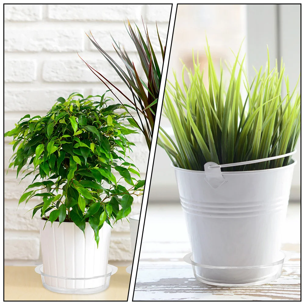 

50 PCS Flowerpot Plate 6 inch Clear Round Pallet Plant Container