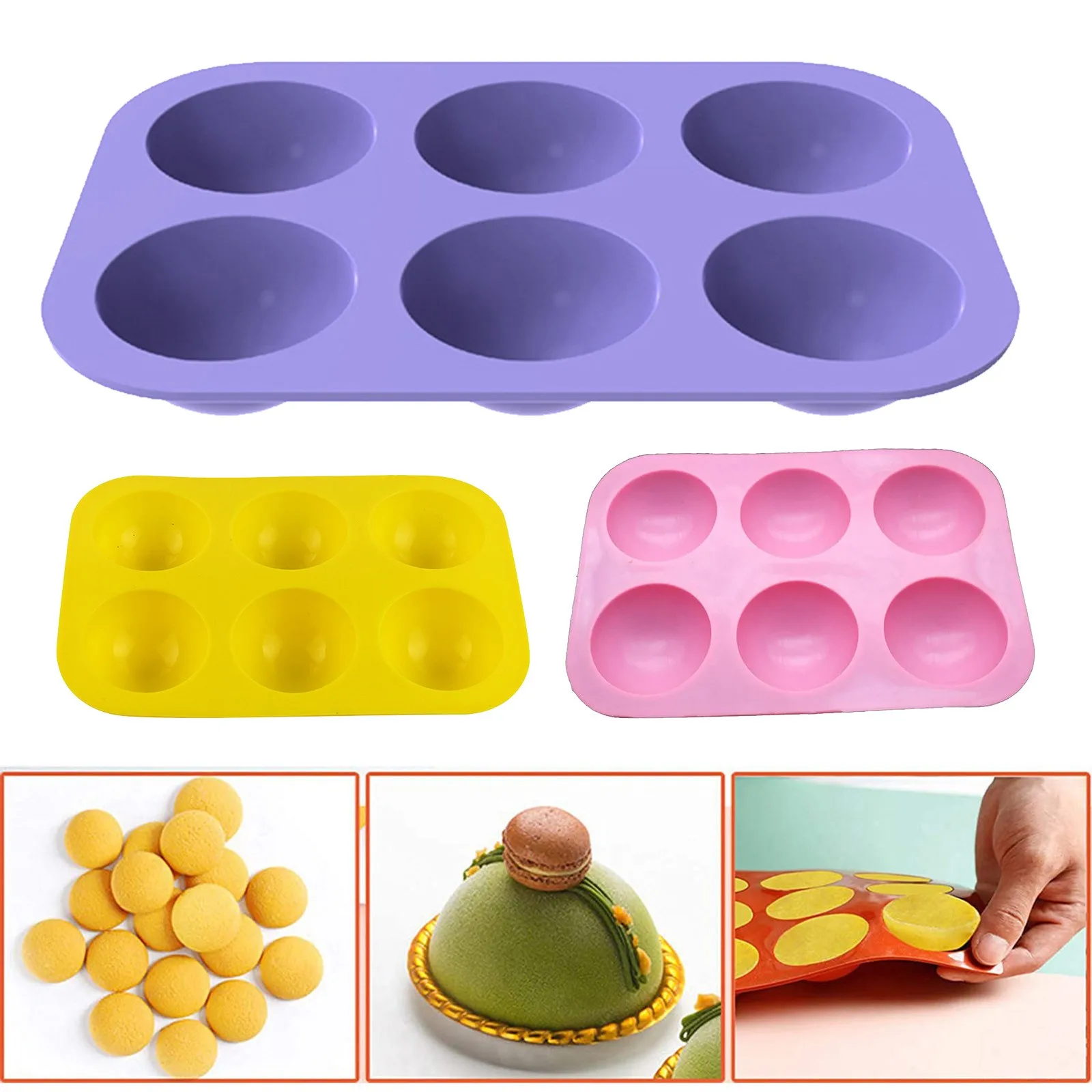 Полушариковая Сфера силиконовые формы для маффинов шоколада печенья выпечки