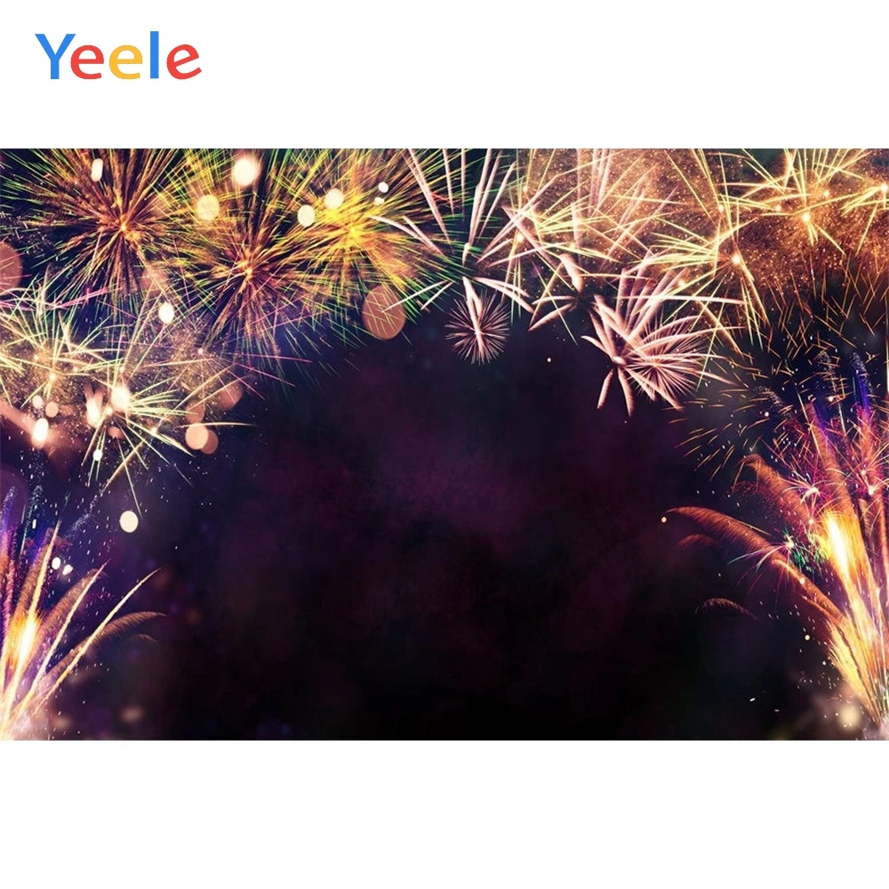 Рождественский фон Yeele с новогодним светом фейерверк для новорожденных