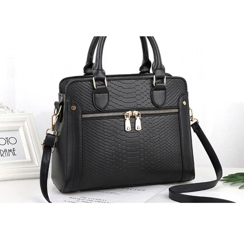 HISUELY Элегантные женские кожаные сумки под змеиную кожу сумка на плечо Lddy