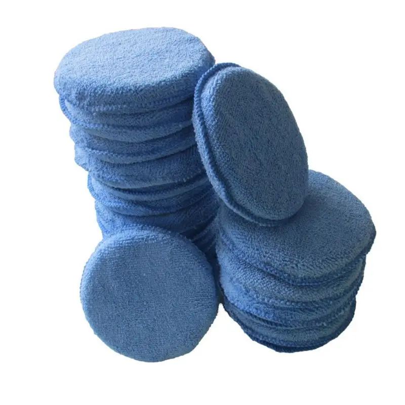 

10 Pcs Car Polish Wax Round Foam Sponges Scratch Free Applicator Pads for Auto Automobile Multipurpose Clean Maintenance Accesso