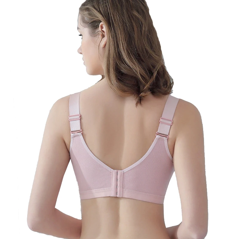 Для женщин Беспроводной Fornt застежка бюстгальтер полный охват Большие размеры