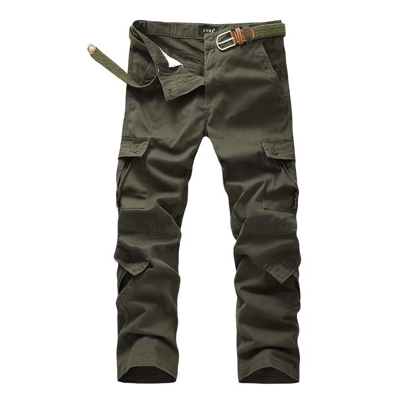 Мужские осень зима повседневные хлопчатобумажные детские брюки с карманами и