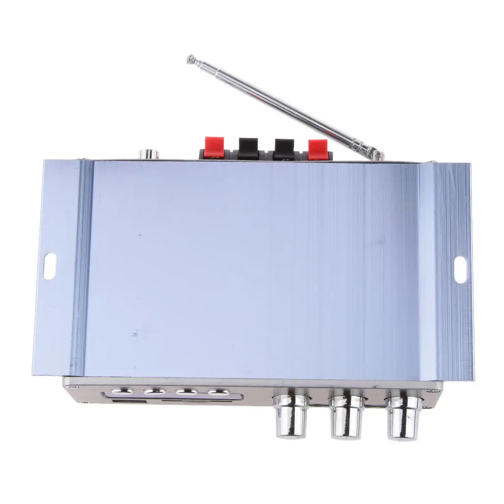 

Синий мини Bluetooth Hi-Fi стерео аудио усилитель FM/MP3/SD/USB/DVD для iPod телефона автомобиля мотоцикла дома