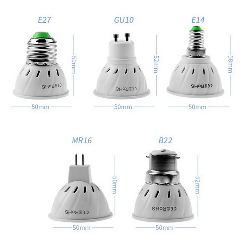 GU10 E14 Фито лампы E27 Led полный спектр света для выращивания MR16 светодиодные рассады