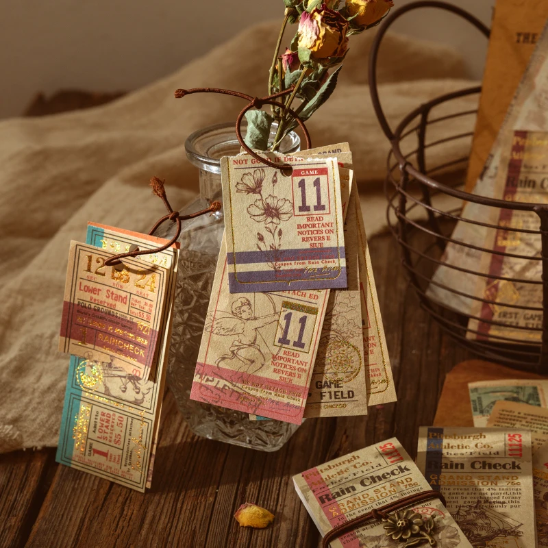 50 шт./компл. золотая бумага для билета нежелательный журнал планировщик