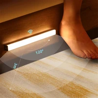 led night light motion sensor under cabinet lights usb rechargeable closet night lamp for wardrobe kitchen bedroom step lighting