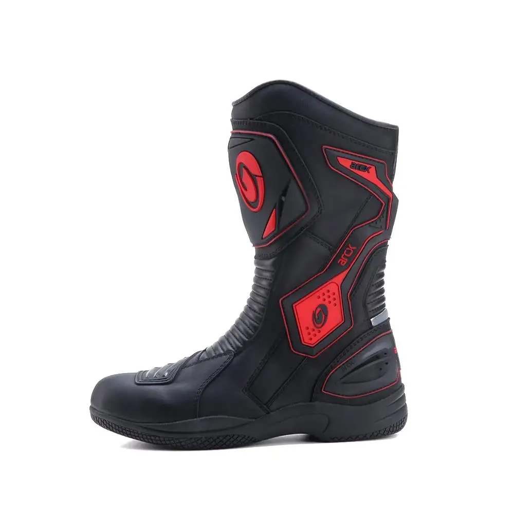 Мотоциклетные ботинки ARCX водонепроницаемые кожаные противоударные обувь для