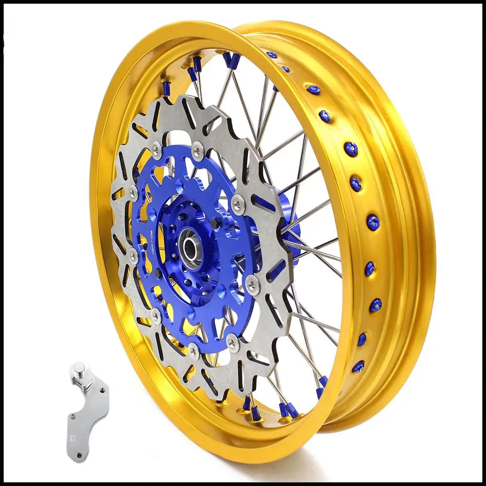 3 5/5 0 17 дюймов. Полный комплект колесных ободов SUPERMOTO для SUZUKI DRZ400SM 2005 2018 синие соски