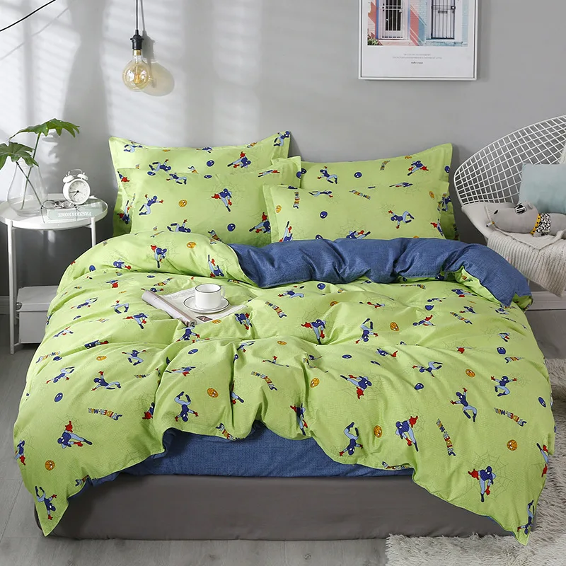 Розовый белый комплект постельного белья для взрослых девочек студентов Мягкое