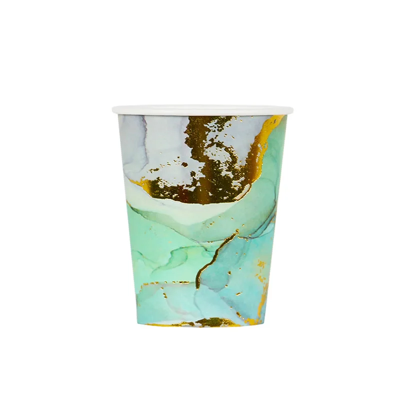 

100pcs High quality creative drinking cup birthday paper cups party favors juice cup picnic yogurt fruit colorful disposable cup