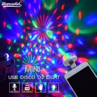 mini usb led disco stage light portable family party magic ball colorful light bar club stage effect lamp for mobile phone