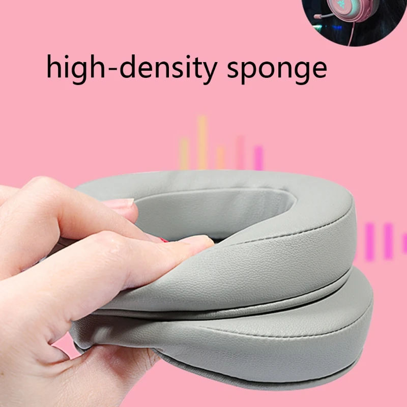 

Leather Earpads Foam Ear Pads Cushions for razer Kraken Kitty RGB USB Headset