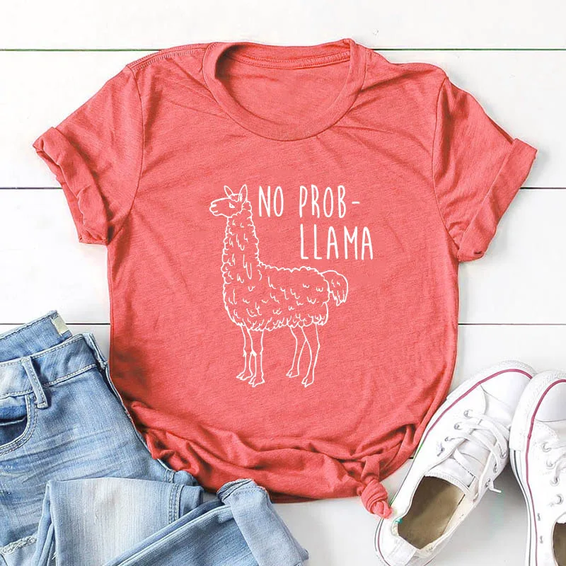 Новинка лета 2019 футболка премиум класса с короткими рукавами и рисунком альпаки