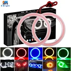2 шт. COB светодиодные кольца с ангельскими глазами, противотумансветильник для автомобиля, мотоцикла, 60, 70, 80, 90, 95, 100 мм, 110 мм, 120 мм, белый, синий, красный, зеленый, 12 В