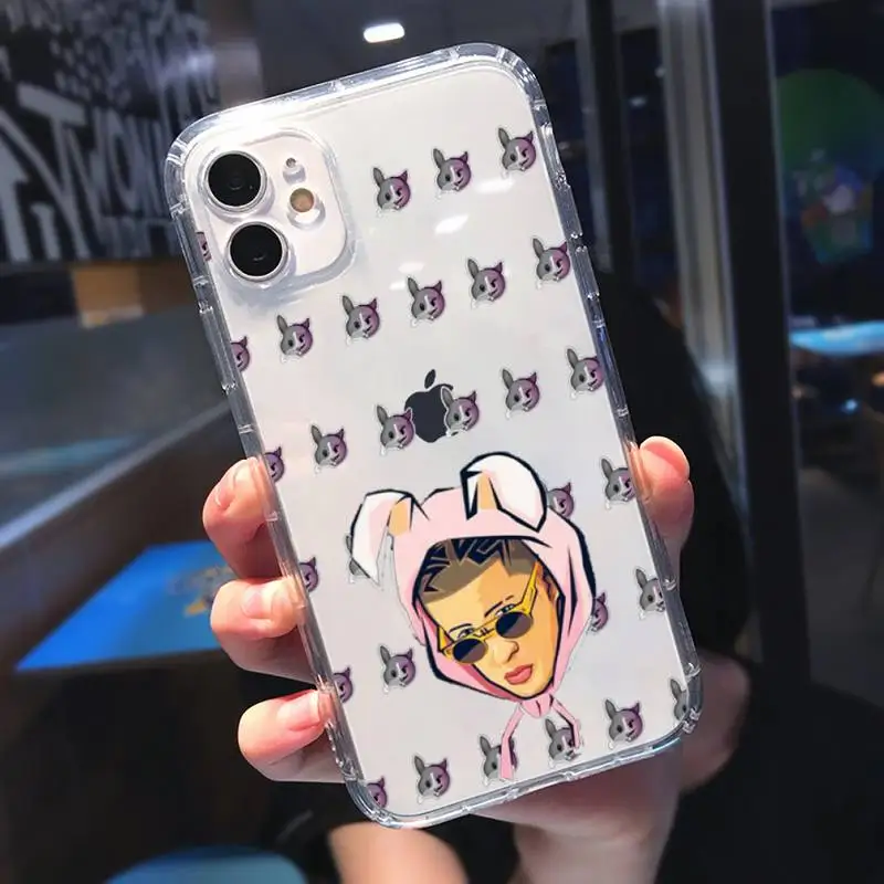 

Yo Perreo Sola Bad Bunny Phone Case Transparent for Clear iPhone 11 12 8 7 6 6S Plus X 5S SE 2020 XR mini pro XS MAX