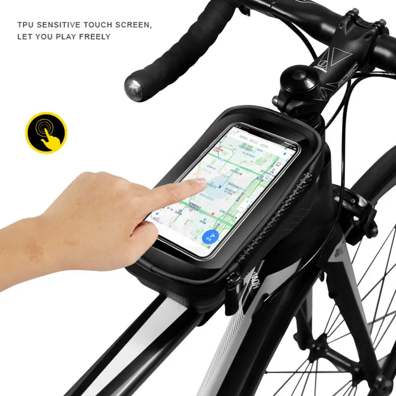 bicycle bag mountain bike front pocket multifunction waterproof phone holder with touchable screen mtb items bicycle accessories free global shipping