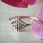 Женское кольцо с узелком в кельтском стиле, креативное простое ажурное кольцо в античном стиле серебряного цвета, Повседневная бижутерия для вечеринки или свадьбы