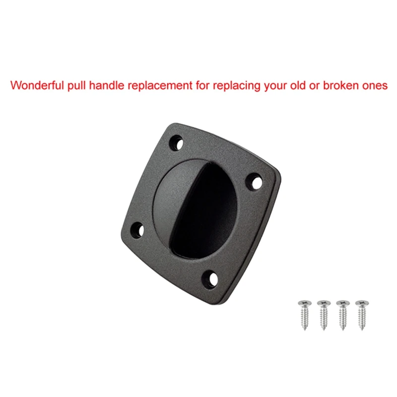 

Black Nylon Recessed Flush Sliding Door Handle Pull Square Hatch Pull Handle Motorboat Marine Boat Yacht Accessories