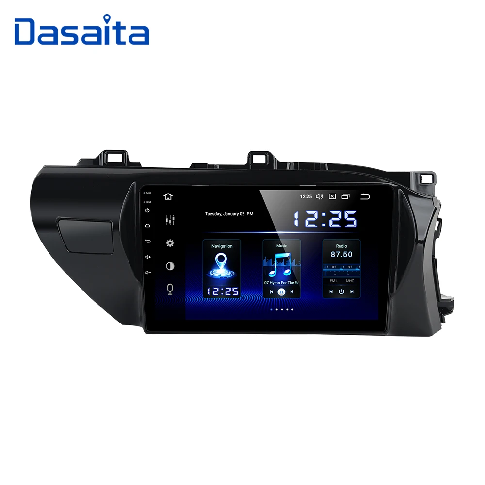 Автомобильный GPS навигатор Dasaita IPS экран 10 2 дюйма Android 0 для Toyota Hilux Radio 2016 2017 2018 RHD