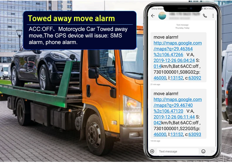 GPS-трекер 2G для мотоцикла автомобиля отслеживание удаления масла GPS АКС состояние