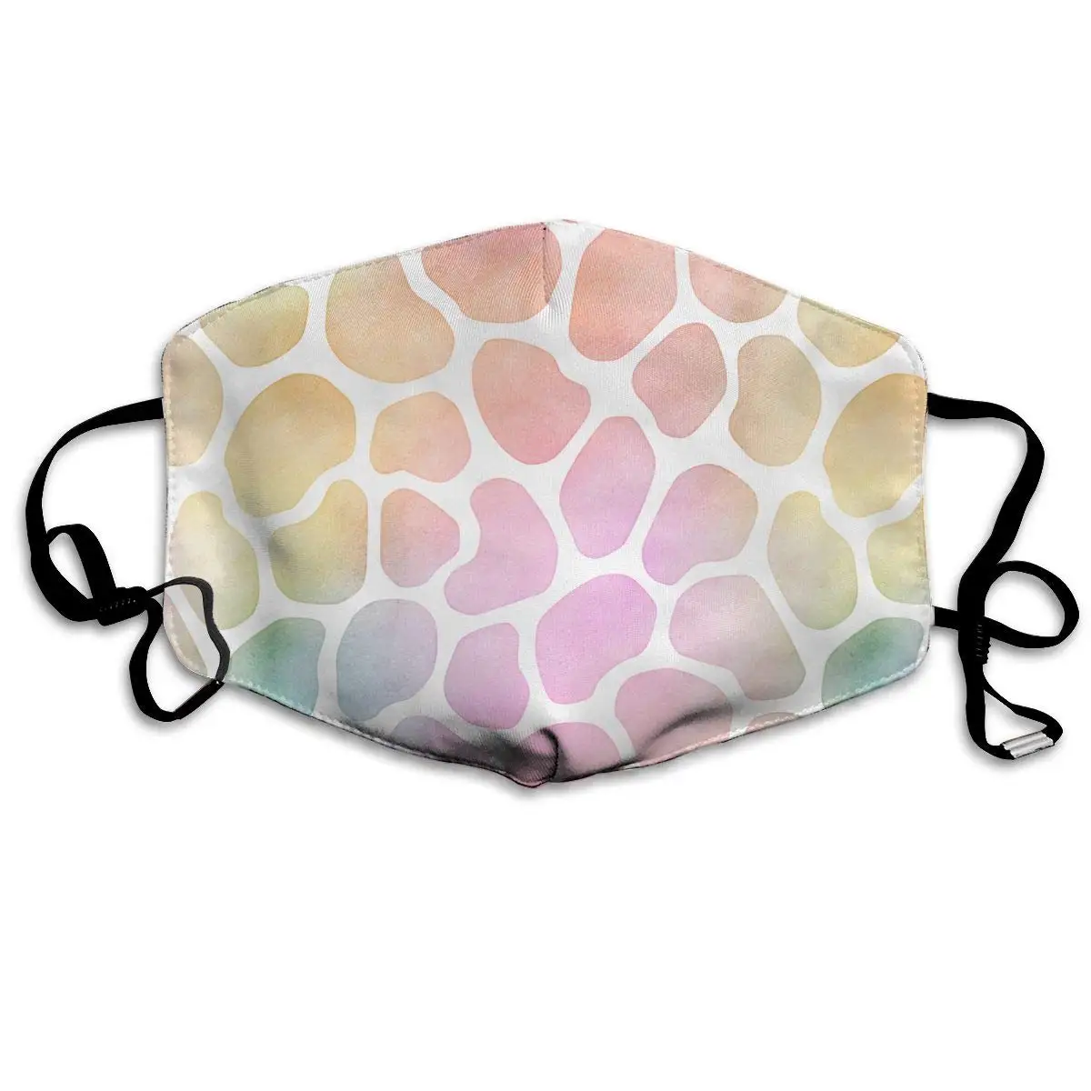 

Watercolor Giraffe Washable Reusable Mask, Cotton Anti Dust Half Face Mouth Mask For Kids Teens Men Women With Adjustable Ear