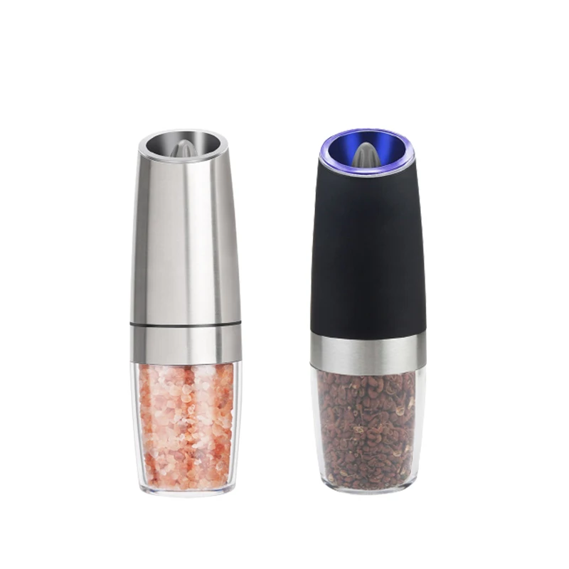

Automatic Salt Pepper Grinder Stainless Steel Gravity Adjustable Electric Pepper Shaker Spice Mill Kitchen Tools Dropship
