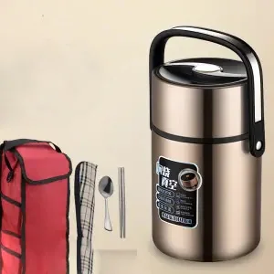 Контейнер для обедов из нержавеющей стали с тройной отделкой 24 часа