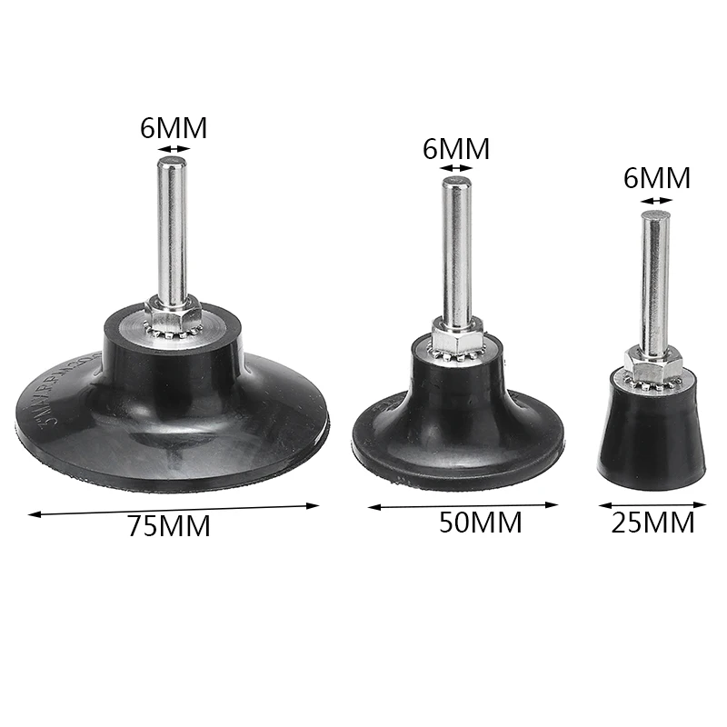 

3Pcs/Lot 25/50/75mm Sanding Disc Holer For Disc Pad 6mm Shank Abrasive Tool Polish Quick Replacement Rotary Tool